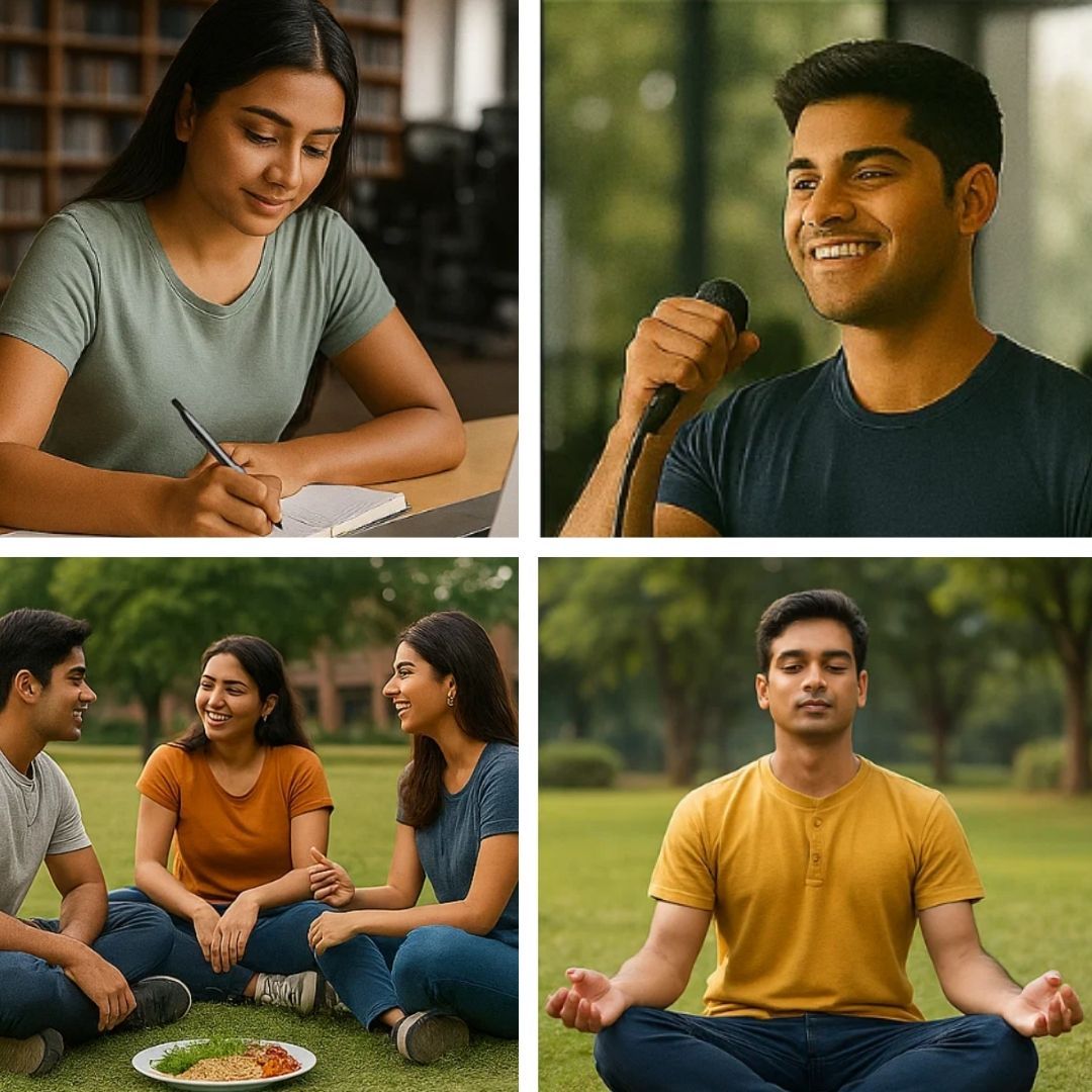 IIT students collaborating and studying together